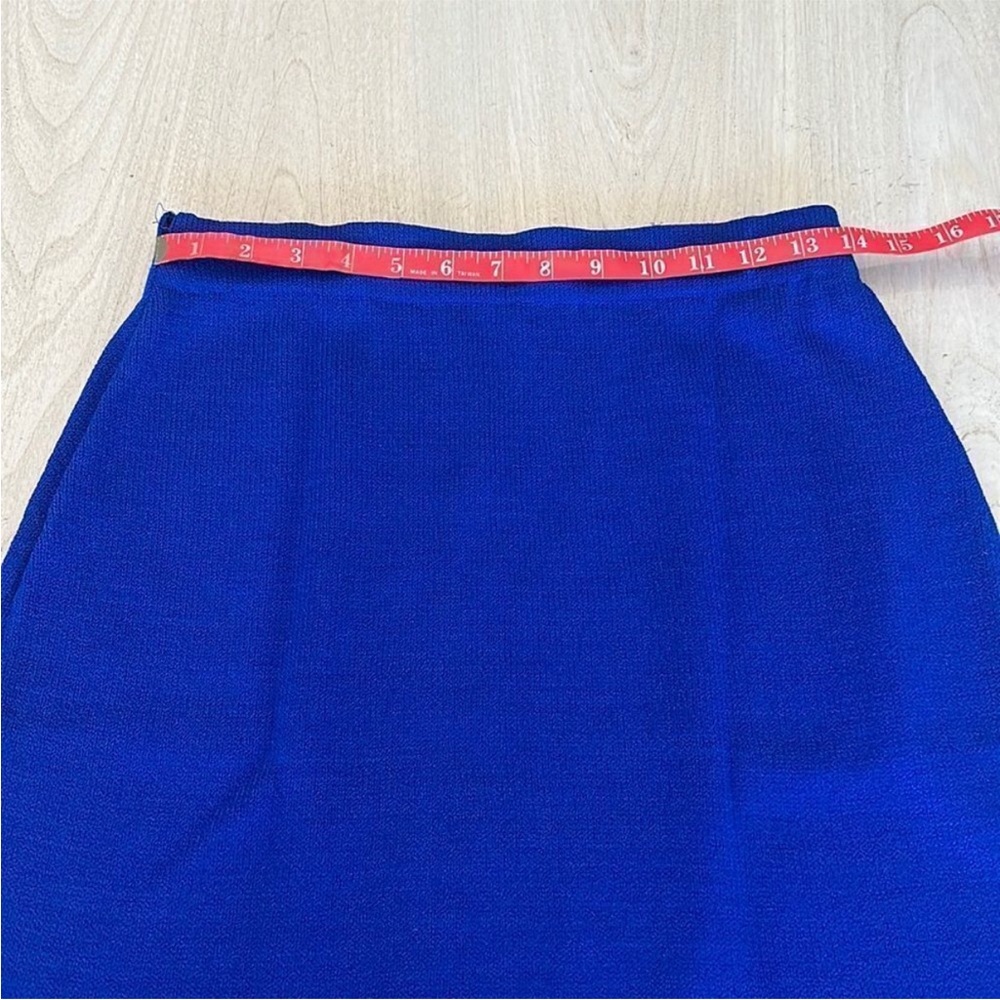 St. John Collection Royal Blue and Black Skirt Suit Set - Picture 7 of 10